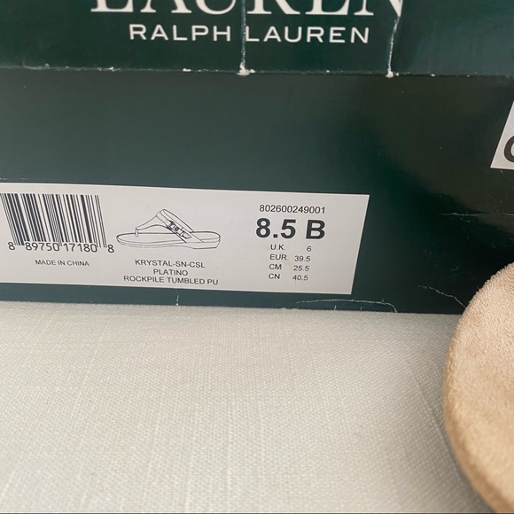 Ralph Lauren gold textured sandals - Picture 2 of 6